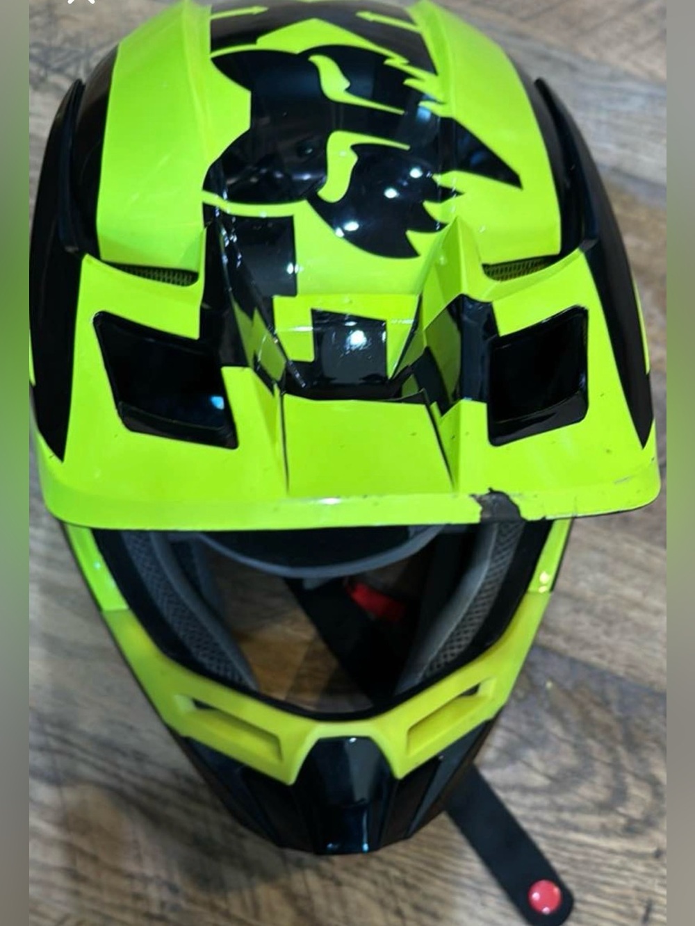 Fox Racing Youth Large (51-52) Full-Face Helmet in Hi-Vis Yellow - Picture 2 of 6